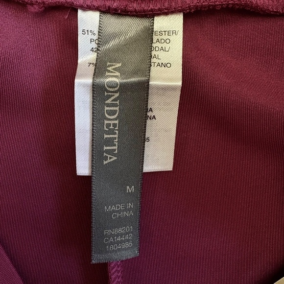 Mondetta Ladies' Wide Leg Pants, Pull-On, Pink/Raspberry Coulis, Medium NWT - Picture 12 of 14